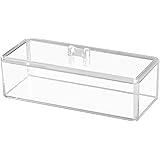 dedoot Plastic Drawer Organizer, Clear Acrylic Vanity Desk Storage and Organizer, Bathroom Display Storage Container with Lid