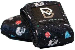 Bay Wrist Wraps Weightlifting Workout Wrist Brace - Adjustable, One Size Fits All - Comfort Wrist Wraps for Weightlifting with Thumb Loop, Lifting Wrist Straps