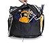 Knitting Organizer By Besti: Portable Knitting Yarn Storage Bag With Multiple Pockets, Individual Compartments, Carrying Shoulder Strap - Clear Plastic Tote Bag For Needles, Crochets & Threads (Black)