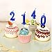 NEWCANDLE Blue Birthday Candles 1 Candle 1st One Year Cake Bady Roman Numberal Cool Number Candle No 10 11 12 13 14 15 16 17 18 19