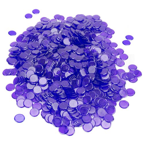 1000 Pack Bingo Chips with Free Storage Bag (Purple) - Thumbnail 5