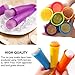 Ouddy Silicone Ice Pop Molds, Popsicle Molds with Lids, Multi Colors - Set of 8