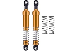 YSKMLOLP 75mm-115mm Big Bore Shocks, RC Crawler Shocks for 1/10 RC Crawler LCG Chassis Gspeed V3 Element Enduro SCX10 TRX4 Gamde R1 Comp Builds DIY (Gold 95mm 2pcs)