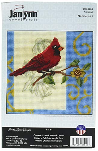 Janlynn 009-0204 Cardinal Needlepoint Kit-6"X6" - Thumbnail 3