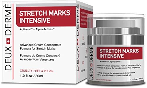 Deux Derme - Stretch Mark Intensive removal Cream With Vitamin E, Shea, Cocoa Butter for Pregnancy, Weight Gain