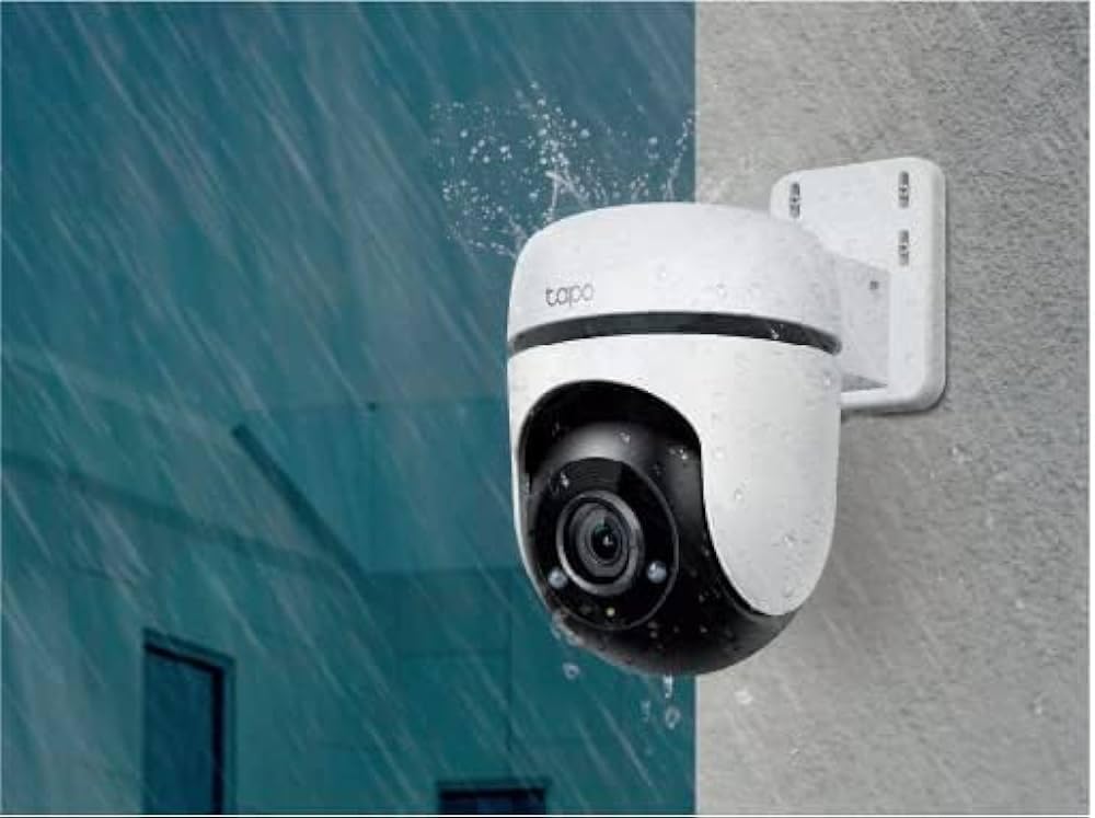 Tapo TP-Link 2K Outdoor Pan/Tilt Security Wi-Fi Camera, 360° View, Motion Tracking, Compatible with Alexa & Google Home, Night Vision, Free AI Detection, Up to 512GB Storage, C510W