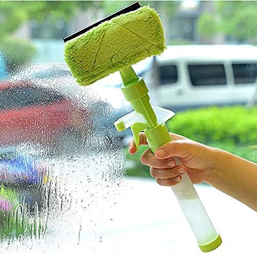Mommath Easy Glass Cleaner 3 in 1 Spray Type Cleaning Brush Glass Wiper Window Clean Shave Car Window Cleaner Brush, Random Color