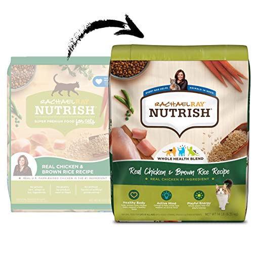 Rachael Ray Nutrish Premium Natural Dry Cat Food, Real Chicken & Brown