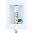 WHK Ice Maker Outlet Box Valve with PEX 1/2" Inlet,PEX Ice Maker Wall Box with 1/4 Turn Shut Off Valve to Connect PEX B Tubin
