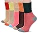 Field4U Women's Crew Socks Wool Thick Winter 5-Pack - Colorful,Medium