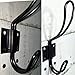 TheTimeBus 5-Pack Big Double Coat Hooks (Black)