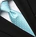 KissTies Mens Powder Mint Blue Ties For Men Pale Light turquoise Necktie + Pocket Square