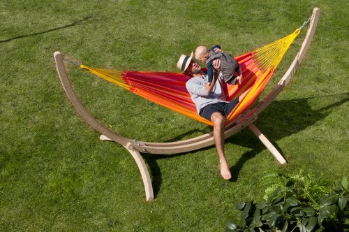 LA SIESTA - Sonrisa Mandarine - Klassische Einzel-Hängematte Outdoor – Bild 8