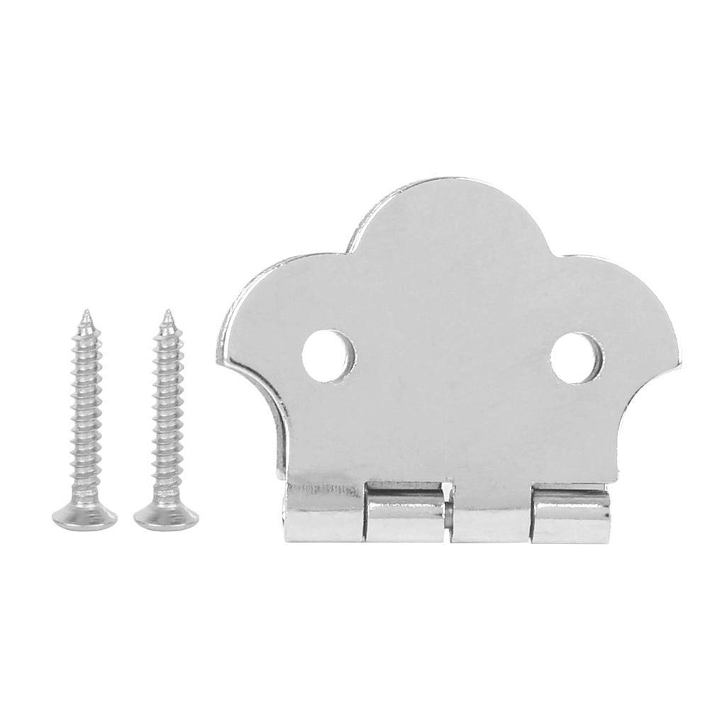 Guitar Tailpiece Metal, for 3-String Cigar Box Guitars Musical Instrument Accessory Silver Specially Drilled Brass-plated Hinged Tail Musical Instrument Accessories