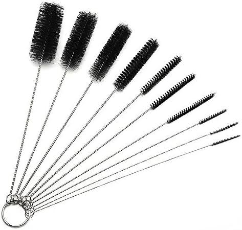 UINBEM 8.2 Inch Nylon Tube Brush Pipe Cleaning Brushes with Packing Box, Set of 10