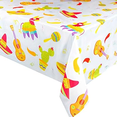 Amazoncom 6 Pack Fiesta Plastic Tablecloth Rectangle 54 X 108