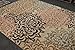 New City Contemporary Brown and Beige Modern Floral Flowers Area Rug, 5 feet by 8 feet