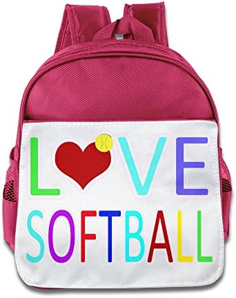 NUBIA Love Softball Toddler Kid Pre School Backpack Pink