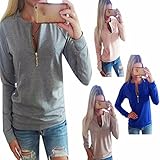 Lady Winter/Fall Hoodies Long Sleeves Zipper Round Collar Simple Loose New