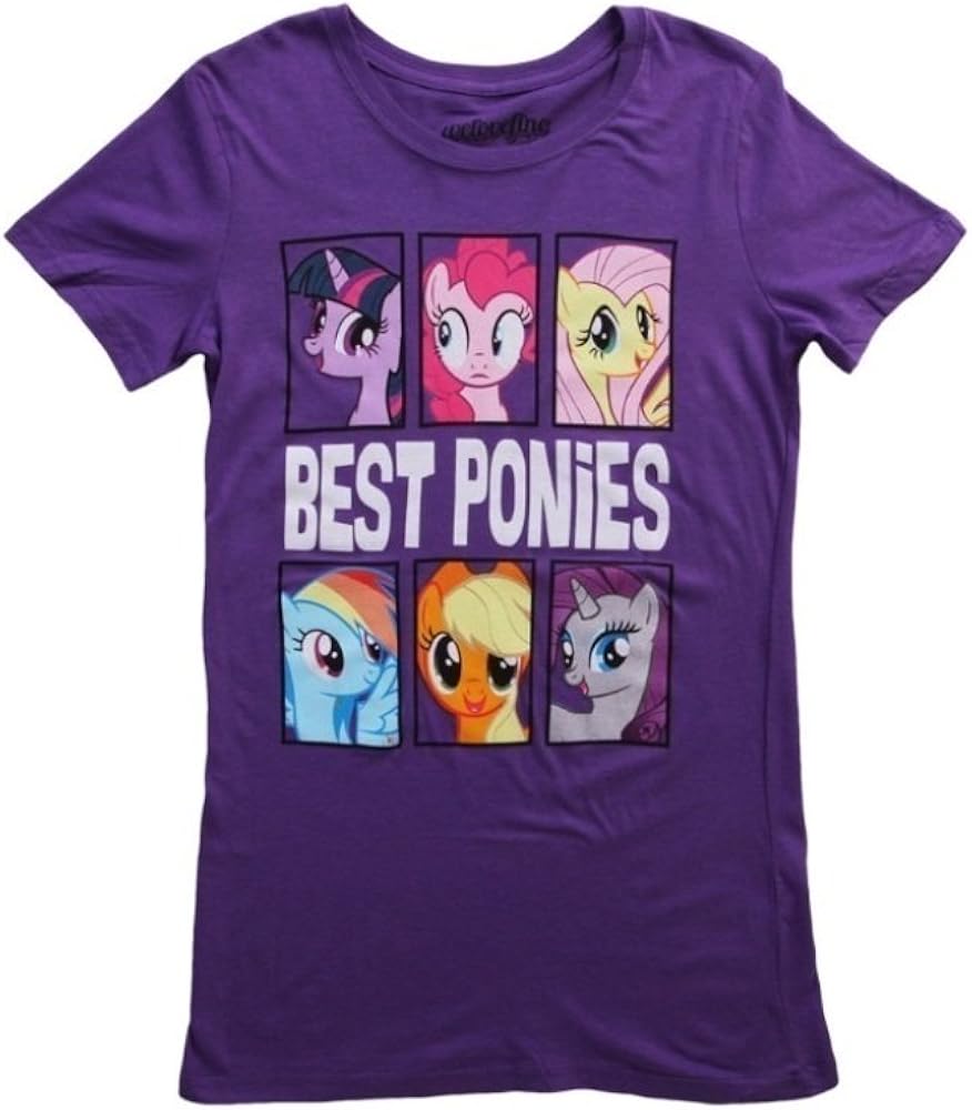 My Little Pony Best Ponies Character Frames Juniors Grape Purple T-shirt