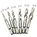 Yakamoz 6PCS Drill Tap Combination Bit Set HSS Deburr Countersink Bit 1/4 Hex Shank Tool Kit | Imperial