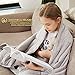 YnM Exclusive Weighted Blanket, Soothing Cotton, Smallest Compartments with Glass Beads, Bed Blanket for One Person of 110lbs, Ideal for Twin/Full Bed (48x72 Inches, 12 Pounds, Light Grey)