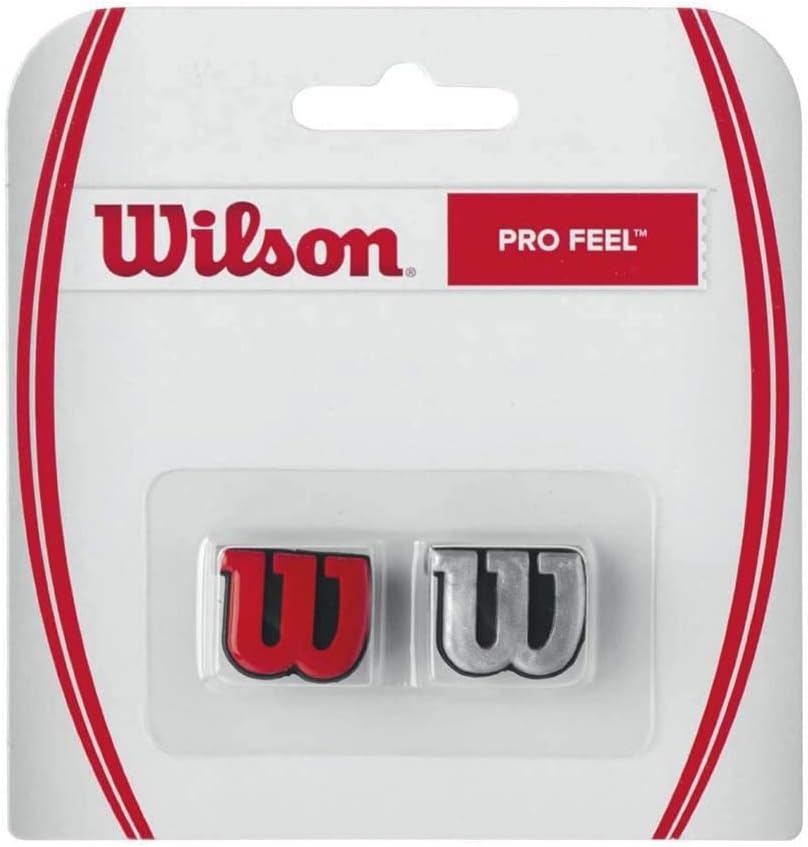 Wilson Pro Feel Tennis Vibration Dampener, Red/Silver : Sports & Outdoors