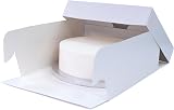 Culpitt 8" Square Cake Boxes With Lid Pack of 10 White Premium view 6