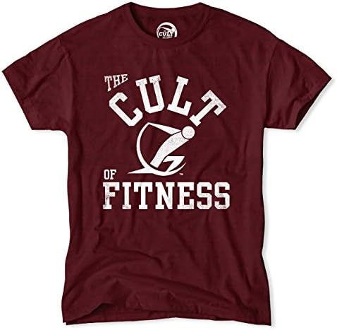 Cult of Fitness Men's Vintage Style T-Shirt - Tri-Cranberry