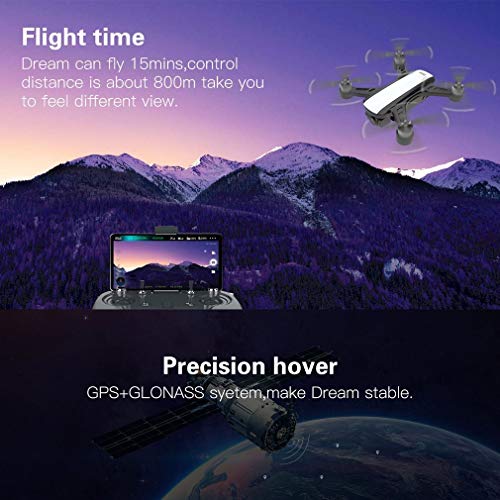 Studyset-Dream-5G-Altitude-Hold-Drone-GPS-Optical-Flow-Positioning-Follow-Me-RC-Quadcopter-One-Key-Return-Red-2-Batteries