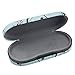 OptiPlix Dual Glasses and Contacts Case - Double Sided 2 in 1 Clamshell Hard Case for Eyeglasses and Contact Lenses with Mirror - Blue and Gray Floral Swirl Canvas Print