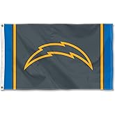 Los Angeles Chargers Blackout Sideline Flag Outdoor Indoor 3x5 Foot Banner