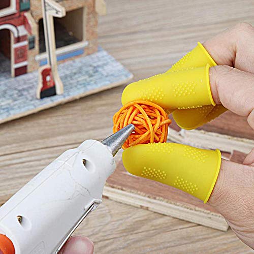 15 Pieces Hot Glue Gun Finger Caps Silicone Finger Protectors for Hot