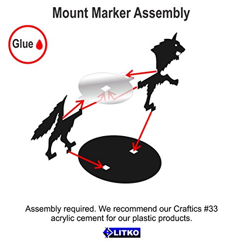 Wolf, Character Mount Marker, White , 40mm Base (1)