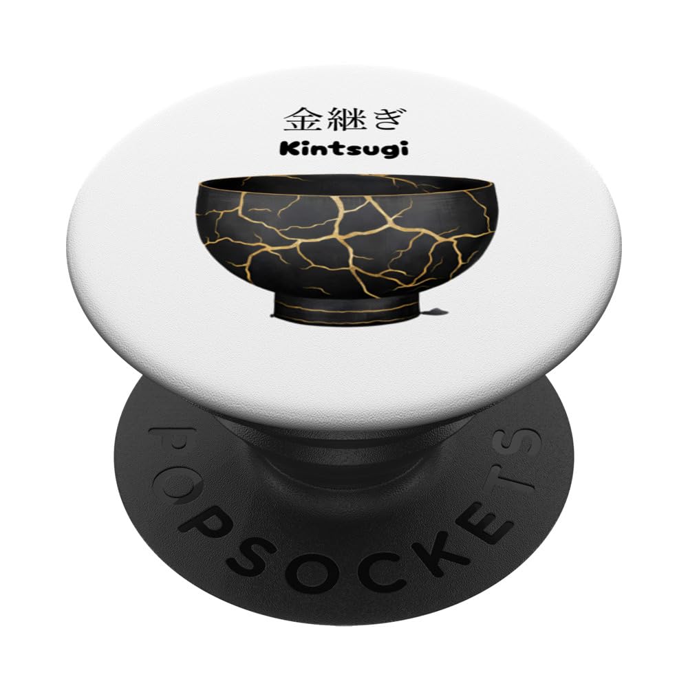 Japanese Kintsugi Pottery Bowl Artisan Print PopSockets Swappable PopGrip