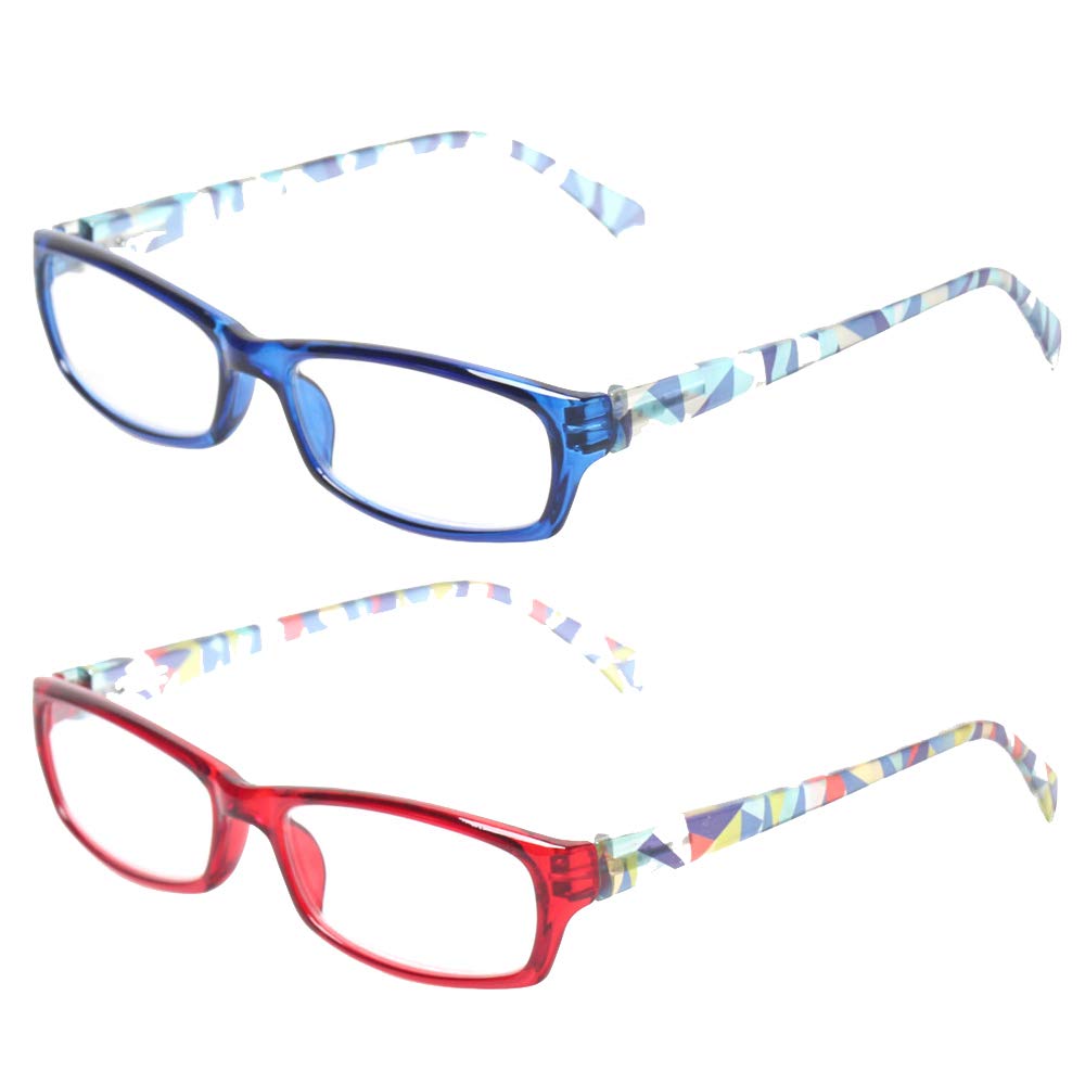 NORPERWIS 2 Pair Computer Glasses - Anti-blue glasses - Blue Light Blocking Reading Glasses for Women