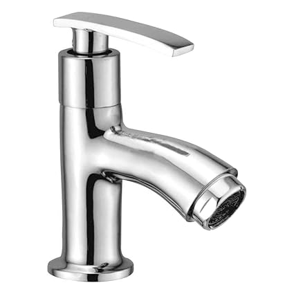 Oleanna Desire Brass Pillar Cock for Wash Basin and Sink Tap (Disc Fitting | Quarter Turn | Form Flow) Chrome