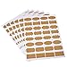 Mudder Fancy Kraft Paper Essential Oil Bottle Stickers Labels, 6 Sheets