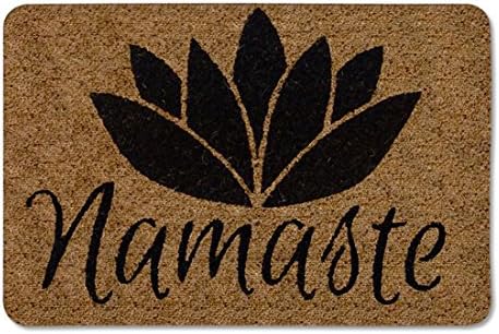 Dingtuo Novelty Entrance Door Mat Non-slip Floor Mat Dustproof for Livingroom Bedroom Namaste L