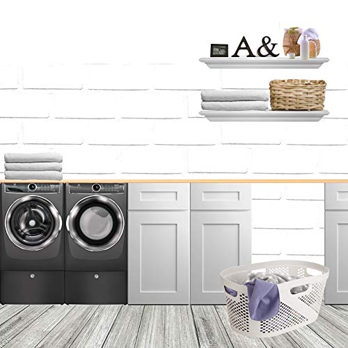 Mind Reader HHAMP40-IVO, Laundry, Storage, Bathroom, Bedroom, Home, Ivory 40 Liter Clothes Basket - //medicalbooks.filipinodoctors.org