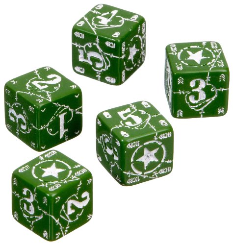 Axis & Allis - USA Dice: Green/White (10) Board Game
