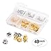 Locking Pin Backs 40 Pieces Metal Locking Clasp Pin Keepers with Storage Box by NATUREBELLE