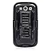 S3 Case, Galaxy S3 Case, iSee Case Holster Shell Combo Black Kickstand Protective Full Cover case for Samsung Galaxy S III i747, S3, i9300, i535, L710, T999 (S3-King Holster Black)