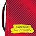 Five Star 2 Inch Zipper Binder, 3 Ring Binder, 6-Pocket Expanding File, Durable, Red (72184)