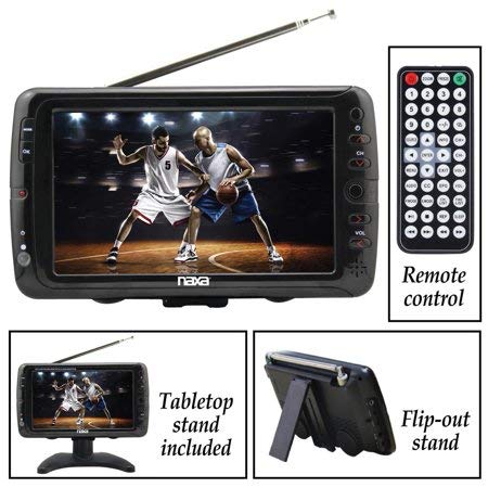 image for NR NAXA 7in Portable Tv (New Model), black