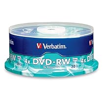 Verbatim 4.7GB 4X Branded DVD-RW (30pk Spindle) 95179