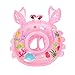 UClever Baby Inflatable Pool Float Infant Crab Seat Boat Swim Ring with Handles (Pink)