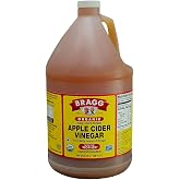 Bragg Organic Apple Cider Vinegar, Raw, Unfiltered, With The Mother, 128 oz | Naturally fermented, contains live cultures, no preservatives added, bulk size for everyday wellness use