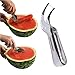 UPmall Watermelon Slicer Cutter Knife Corer Tongs Fruit Server Multi-Purpose Easy With Juicy Kitchen Gadget Tool