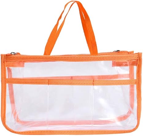 Amazon 通販のトココ クリアバック 透明バック バックインバック ビニールバッグ 収納 化粧ポーチ 整理 キャンプ 旅行 オレンジ 並行輸入品 サンパーシー 生活雑貨 通販